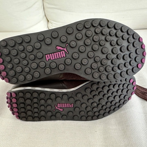 Puma 2000s Vintage Fleece Lined Suede Sneaker Winter Knee Boots Y2K - Picture 7 of 9